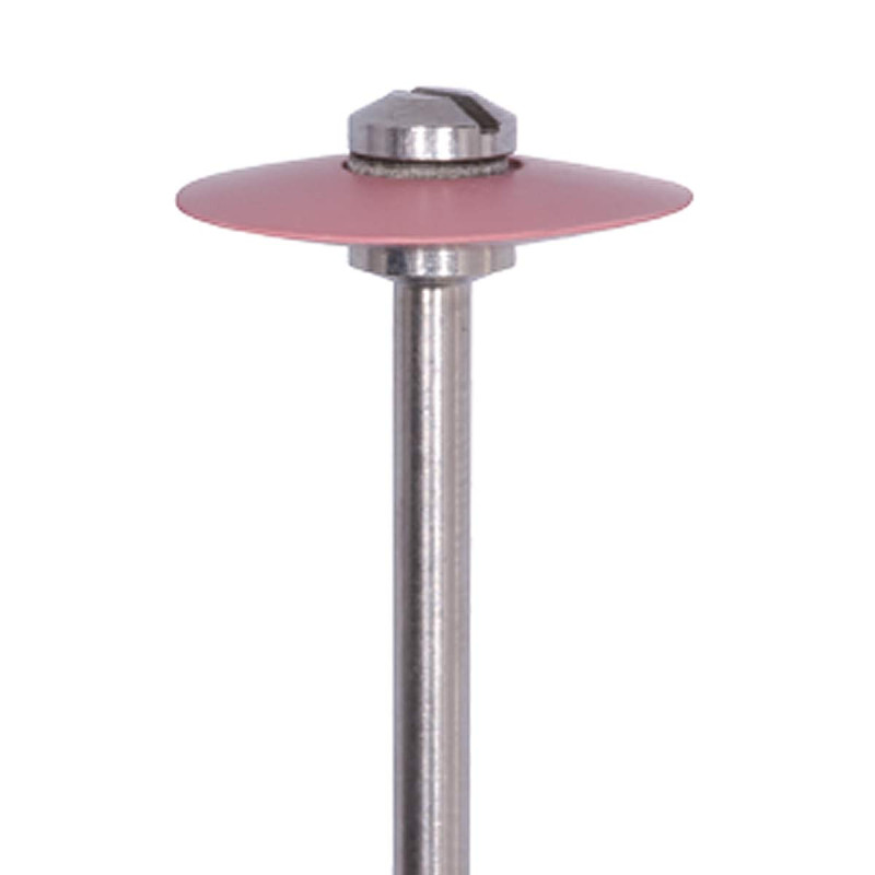 GUMKA DO PORCELANY DIAMENT KRĄŻEK, POLEROWANIE NA POŁYSK, CZERWONA, DŁ. 2,5 MM, NA PROSTNICĘ, ŚR. 15,0 MM