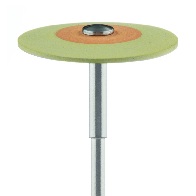 GUMKA DO PORCELANY DIAMENT KRĄŻEK, POLEROWANIE NA POŁYSK, ŻÓŁTA, DŁ. 2,0 MM, NA PROSTNICĘ, ŚR. 26,0 MM