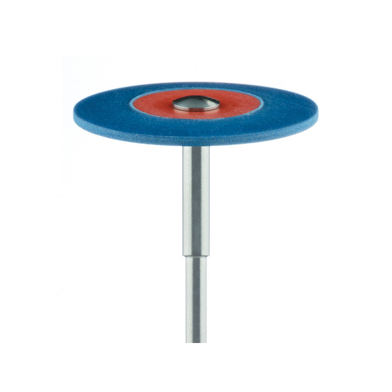 GUMKA DO PORCELANY DIAMENT KRĄŻEK, POLEROWANIE ZASADNICZE, NIEBIESKA, DŁ. 2,0 MM, NA PROSTNICĘ, ŚR. 26,0 MM