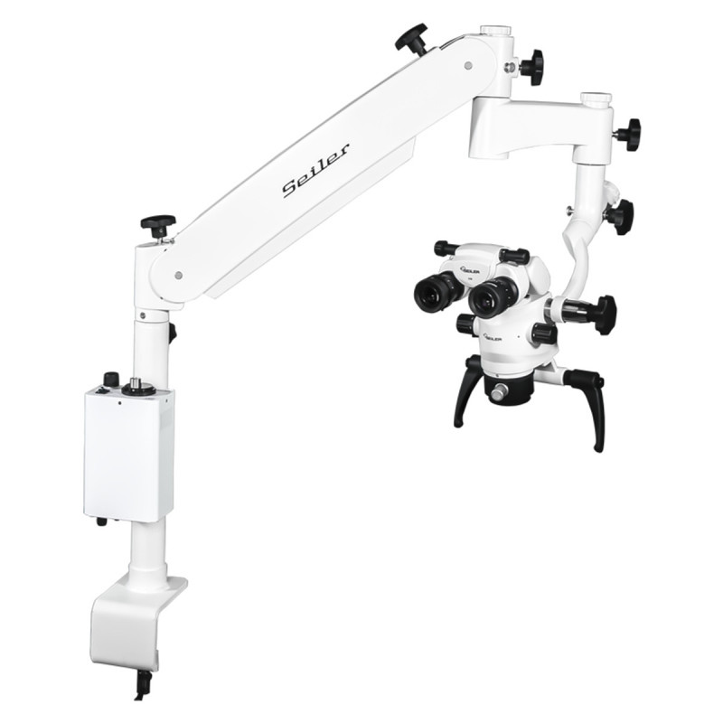 MIKROSKOP STOMATOLOGICZNY, ALPHA AIR 6, GŁOWICA UCHYLNA 0-220, UCHWYT PRZYKRĘCANY DO STOŁU, LED