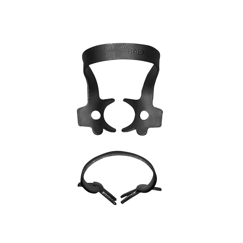 CZARNE KLAMRY DO KOFERDAMU ZĘBY TRZONOWE 8AD BLACK LINE