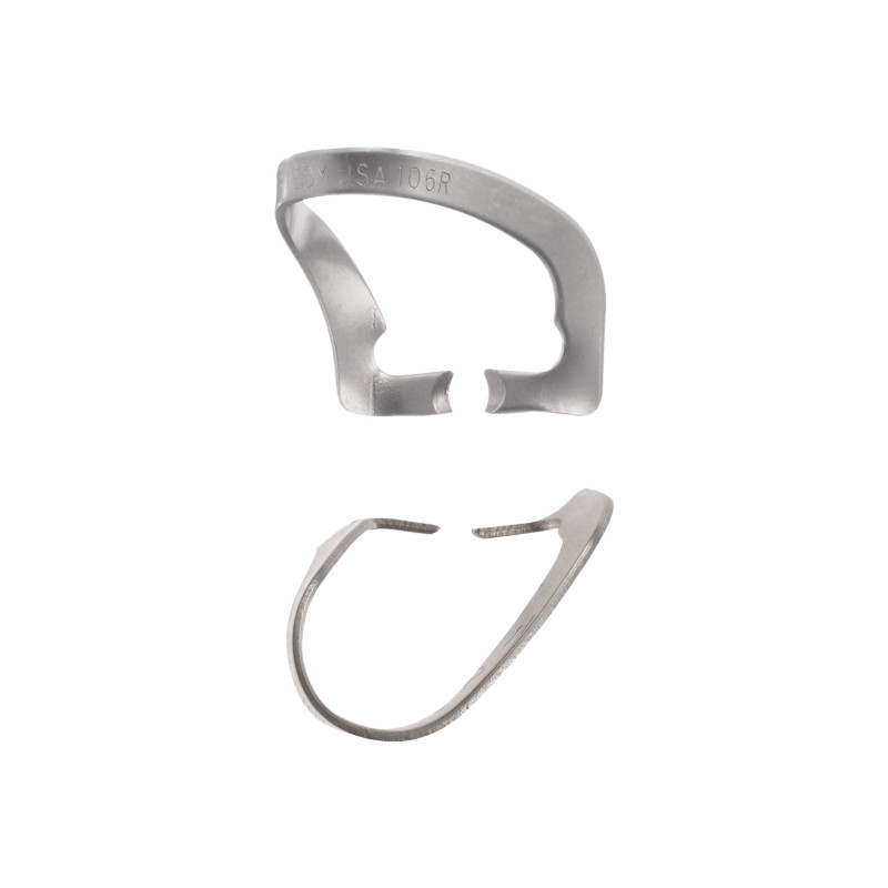 KLAMRA DO KOFERDAMU 106, ANTERIOR, SATIN STEEL