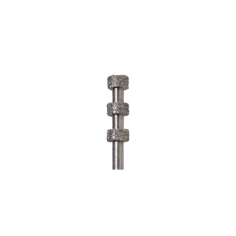 WIERTŁO DIAMENTOWE 3 X KRĄŻEK, DŁ. 6,0 MM, GŁĘB. BRUZDY 0,3 MM, ŚREDNIE, DO TURBINY, ŚR. 1,6 MM