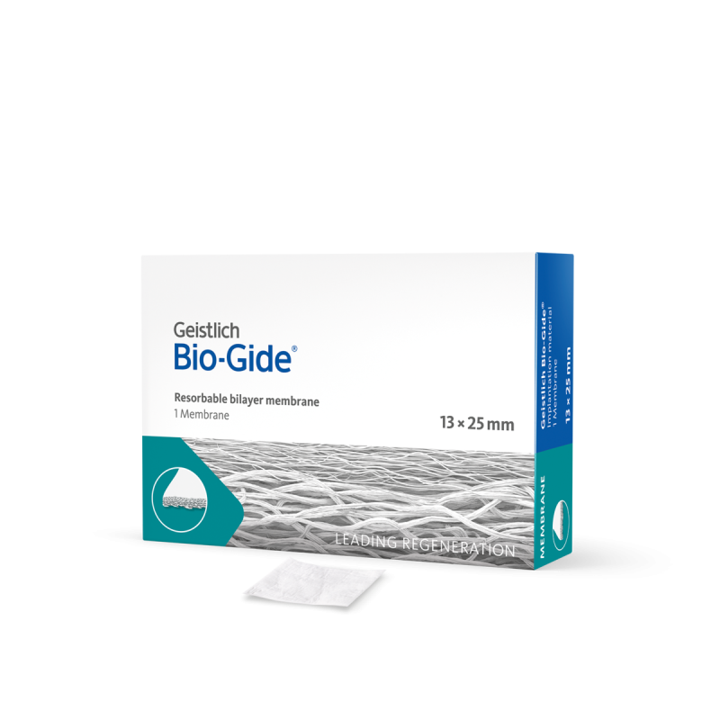 GEISTLICH BIO-GIDE®, DWUSTRONNA MEMBRANA KOLAGENOWA 13X25 MM