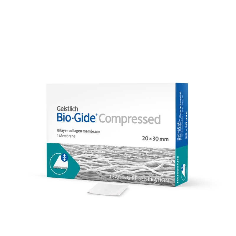 GEISTLICH BIO-GIDE® COMPRESSED, DWUSTRONNA MEMBRANA KOLAGENOWA, 20 X 30 MM