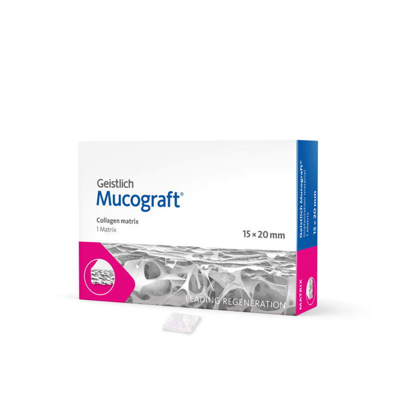 GEISTLICH MUCOGRAFT®, DWUWARSTWOWA MATRYCA KOLAGENOWA 15X20 MM