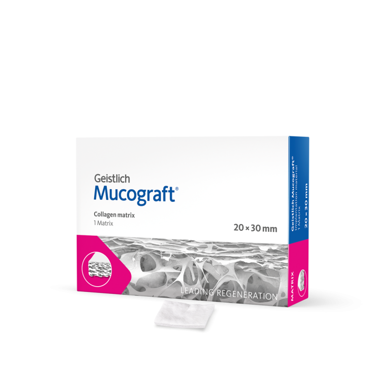 GEISTLICH MUCOGRAFT®, DWUWARSTWOWA MATRYCA KOLAGENOWA 20X30 MM