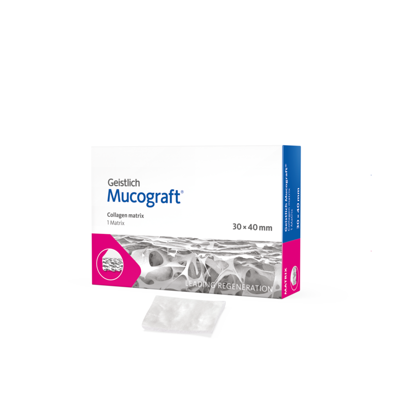 GEISTLICH MUCOGRAFT®, DWUWARSTWOWA MATRYCA KOLAGENOWA 30X40 MM